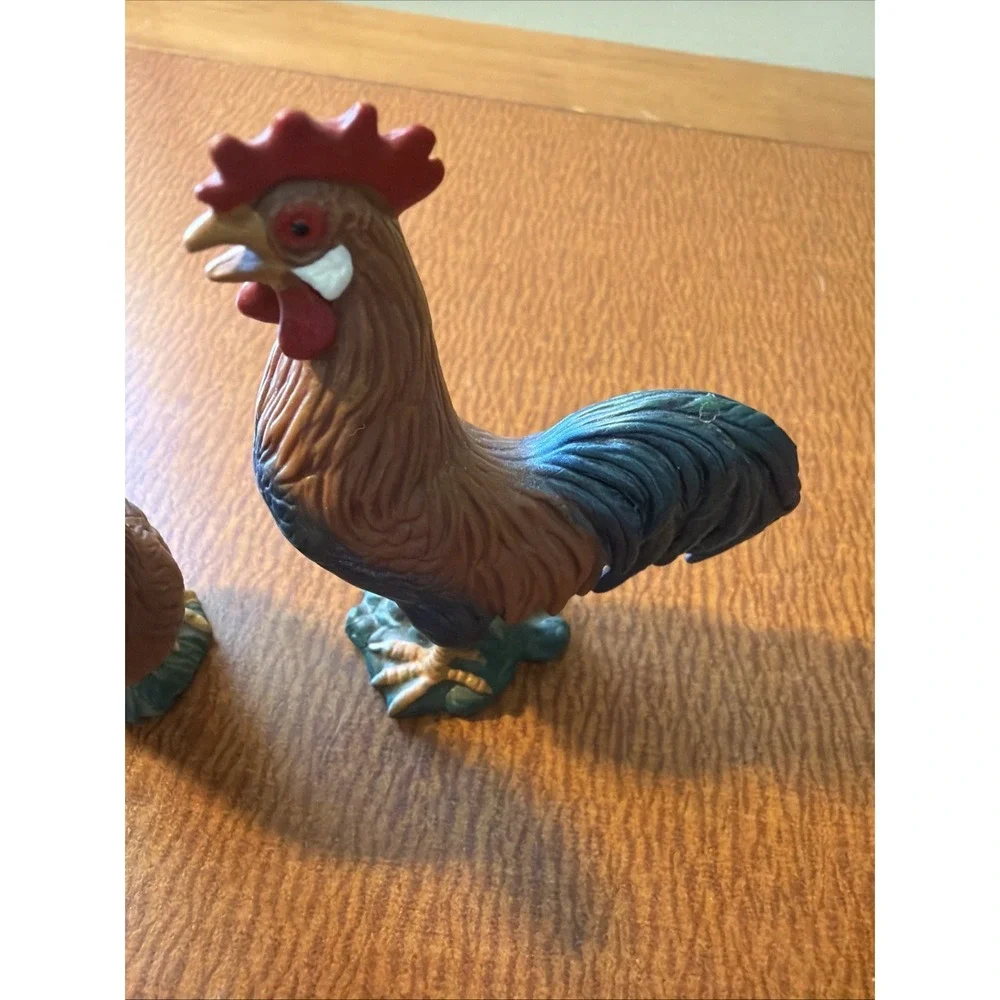 Schleich‎ 13126 Rooster & Hen  (Chicken) *Retired/Farm Life '98-99 RARE
